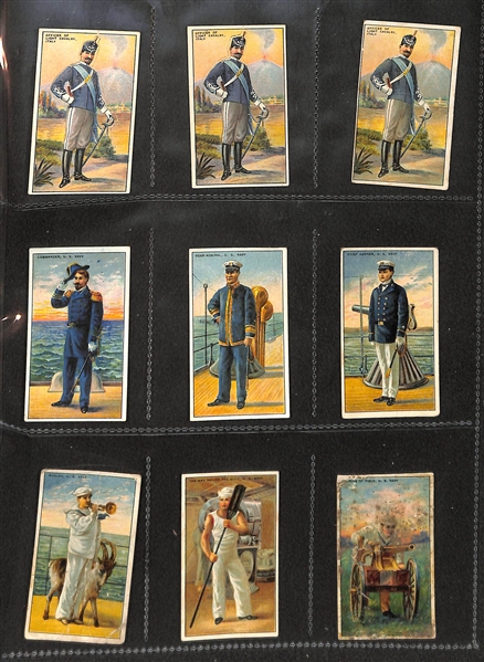 Lot Of 45 1910 Recruit Military Die Cut Cards & Others