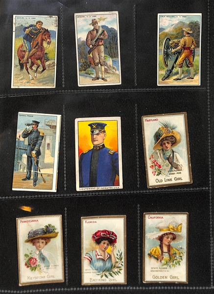 Lot Of 45 1910 Recruit Military Die Cut Cards & Others