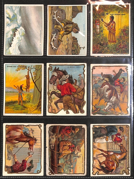 Lot Of 145 1910 Tobacco Cards w. 5 Hassan Cowboys