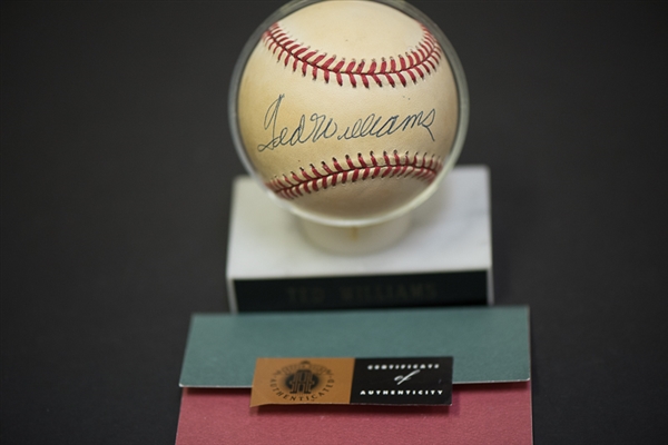 Ted Williams Signed Official American League Baseball - Upper Deck COA