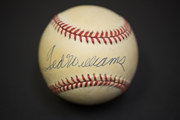 Ted Williams Signed Official American League Baseball - Upper Deck COA