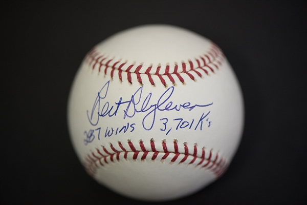 Lot of 3 Baseball HOF Pitchers Single Signed Baseballs w. Bob Gibson, Bert Blyleven (Tristar), & Rollie Fingers