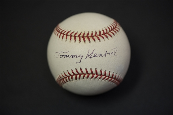 Lot Of 3 Yankees Signed Baseballs w. Tommy Henrich PSA/DNA