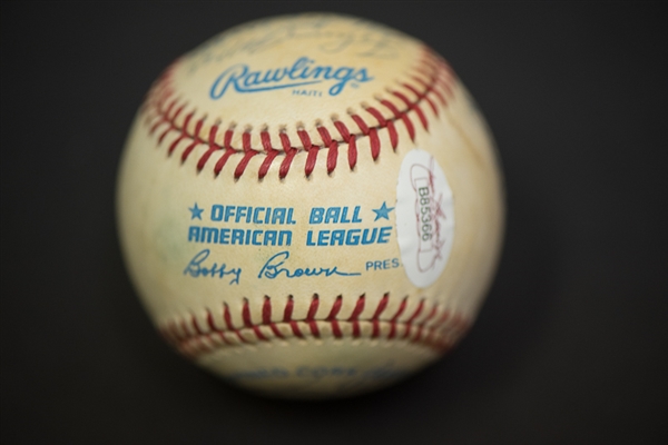 Hall of Famers OAL Baseball Signed By 13 Players w. Lefty Gomez, Mize, More! - JSA