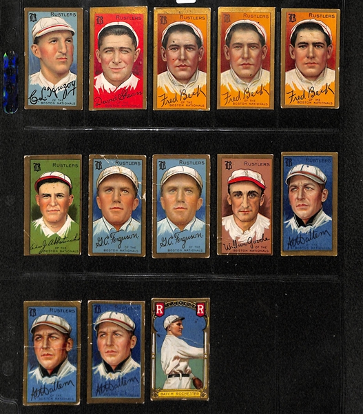 Lot Of 13 1911 T205 Boston Rustlers Cards w. Buck Herzog