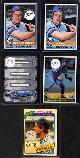 Lot Of 100 George Brett Cards From 1975-1990s