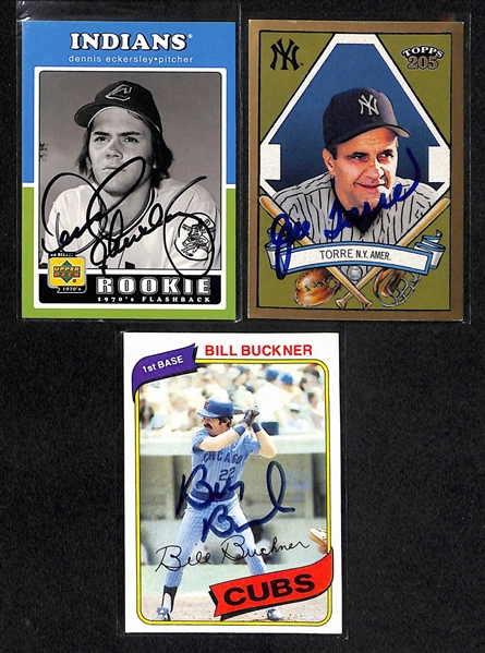 Lot Of 45 Baseball Autograph Cards w. Tug McGraw & Joe Torre