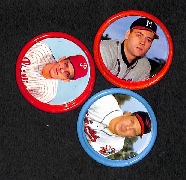 1964 Baseball & Football Salada Pins w/ Jim Brown & Topps Giant Cards
