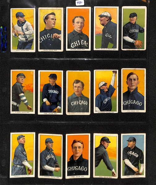 Lot Of 15 T206 Chicago White Sox Cards w. Hugh Duffy