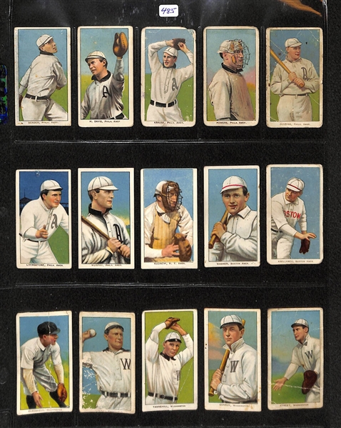 Lot Of 15 T206 Mixed Teams Cards w. Chief Bender