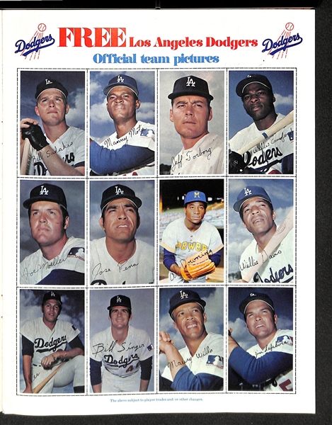 Lot Of 10 1971 Dell Baseball Team Booklets w. Dodgers,  Mets (w/ Nolan Ryan), Padres, Astros, Braves, Expos x2, Royals, Twins, and Tigers