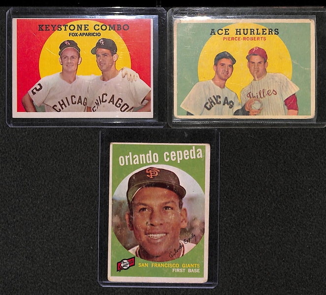 Lot Of 80 1954-2011 Assorted Baseball Cards w. 1960 Frank Robinson, Rosen, Lemon, Robers, Schoendienst, More