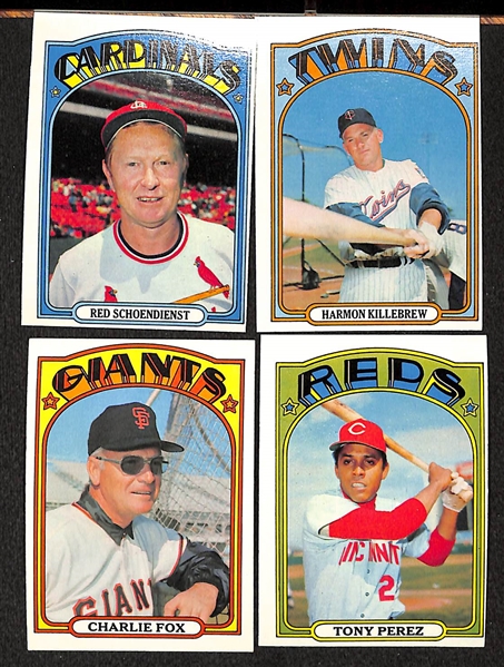Lot Of 800+ Assorted 1972 Topps Baseball Cards w. Robinson, Carlton, Fingers, McCovey, In Action Mays, Clemente, More!