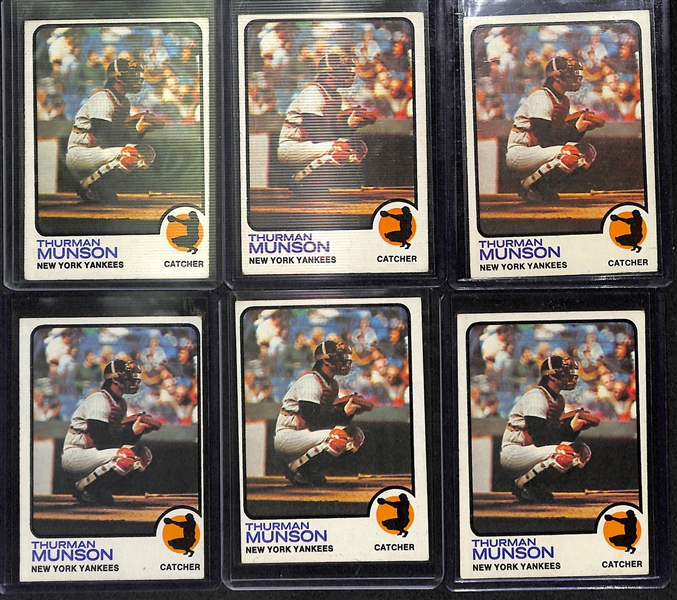Lot Of 1600+ 1973 Topps Assorted Baseball Cards w. Aaron, Rose, Munson, Gossage RC, Ryan, Yaz, Jackson, Bench, 73 Assorted High Numbers, More!