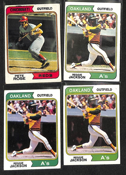 Lot Of 2000+ 1974-76 Topps Assorted Baseball Cards w. 1976 Brett, Yount, Eckersley RC, Bench,Schmidt, Winfield, More!
