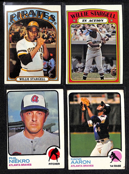 Lot Of 250+ Assorted Baseball Cards From 1972-1987 w. Stargett, Yaz, Perry, Aaron, Kaline, Marichal, More!