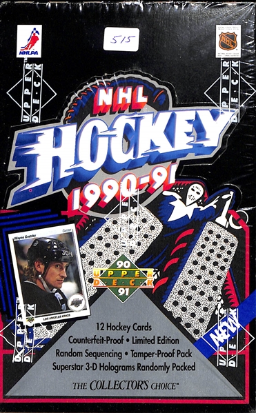 Lot Of 4 Sealed Hockey Wax Boxes & Set - 1990-91 Upper Deck, 1991-92 Upper Deck, 1992-93 Upper Deck, 1990 Topps Sealed Factory Set