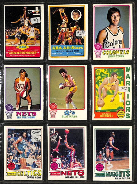 Lot Of 200+ Topps Basketball Cards 1971-1977 w. Walt Frazier, Russell, Unseld, Hayes, Monroe, Nelson, Goodrich