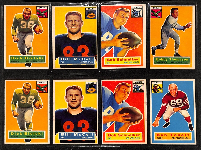 Lot Of 44 1956 Topps Football Cards w. Norm Van Brocklin, Creekmur, Christiansen, Bednarik, Donovan, Fears, More