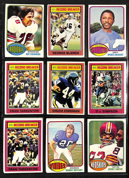 Lot Of 600 Assorted 1974-1981 Topps Football Cards w. Staubach, Tarkenton, Unitas, Griese, Harris, Fouts, More