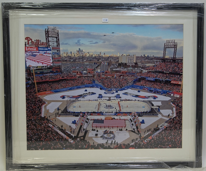 Lot Of 2 Phillies & Flyers Stadiums Custom Framed Prints 
