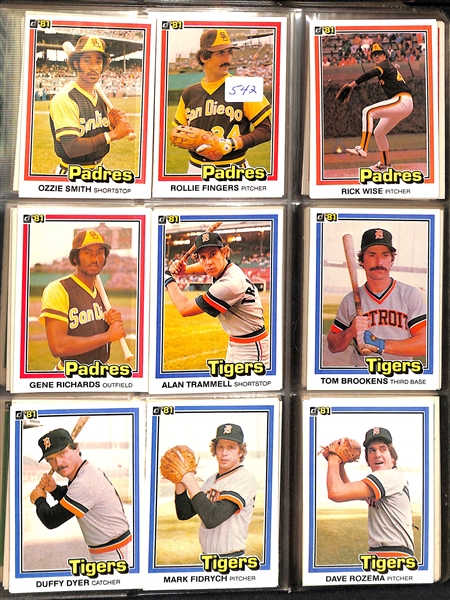 1981 Donruss & 1983 Fleer Complete Baseball Card Sets - RC of Boggs, Sandberg, & Gwynn