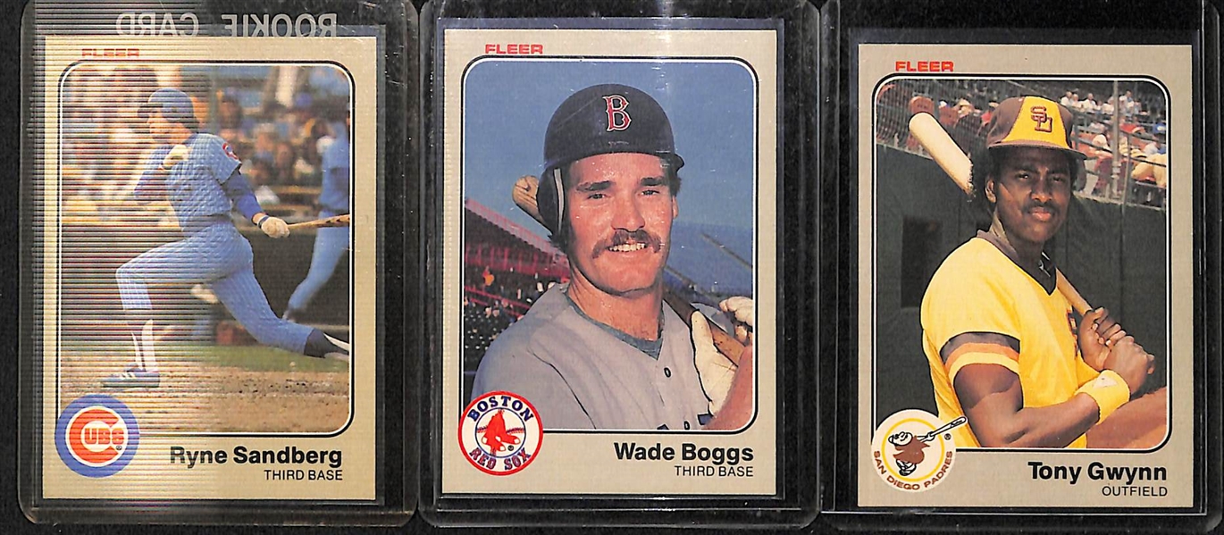 1981 Donruss & 1983 Fleer Complete Baseball Card Sets - RC of Boggs, Sandberg, & Gwynn