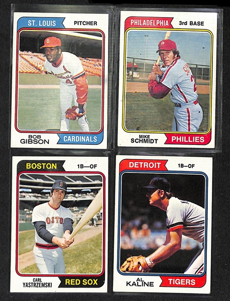 1974 & 1976 Topps Partial Baseball Card Sets w. Rose, Jackson, Ryan, Aaron, Schmidt, Winfield, Eckersley, Brett, More!