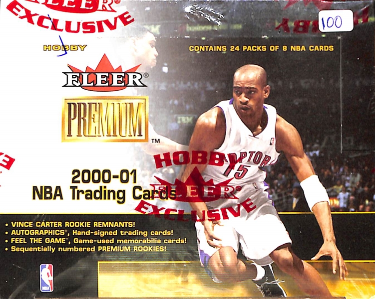2000-01 Fleer Premium Basketball Hobby Exclusive Sealed Wax Box