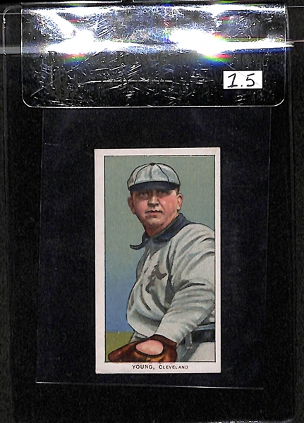 1909-11 T206 Cy Young - Glove Shows - Piedmont Back - BVG 1.5 - Factory No. 25 - HOF