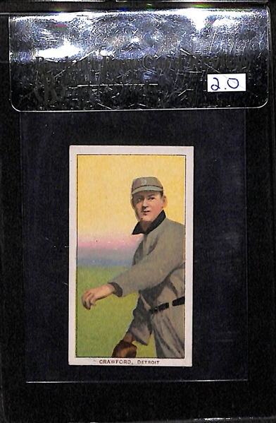 1909-11 T206 Sam Crawford - Throwing - Sweet Caporal Back - BVG 2.0 - HOF