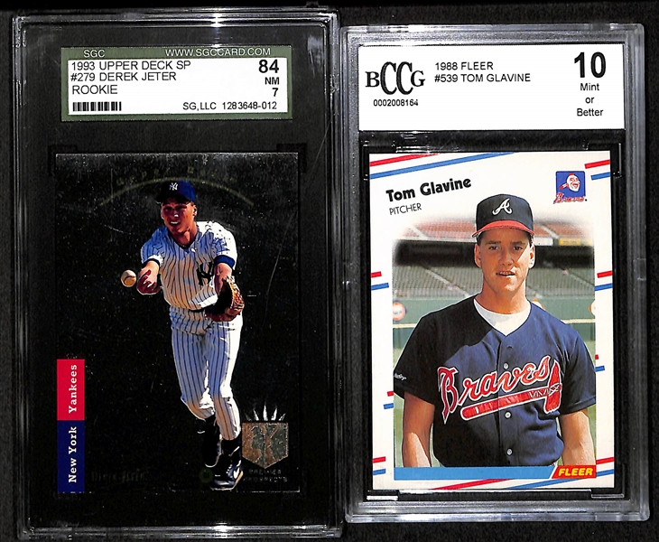 Lot Of 4 Baseball Graded Rookie Cards From 1988-93 w. Jeter SP