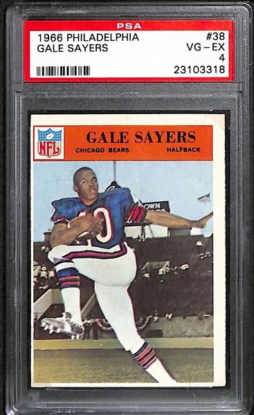 Lot Of 3 Football Graded Rookie Cards From 1960's w. Gale Sayers