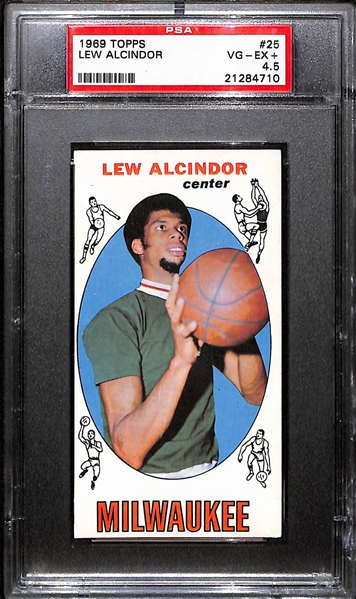 1969 Topps Lew Alcindor Rookie Card PSA 4.5