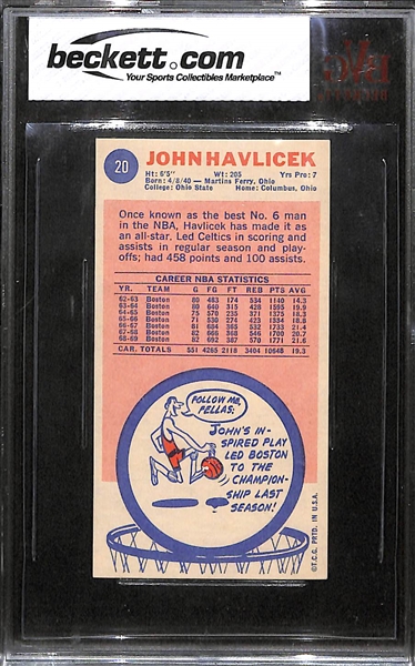 1969-70 Topps John Havlicek Rookie Card BVG 7