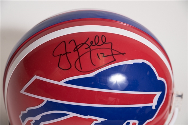 Jim Kelly & Frank Reich Signed Bills Pro Line Full Size Helmet - JSA