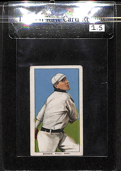 1909-11 T206 Chief Bender - Pitching No Trees - Sweet Caporal Back - BVG 1.5 - HOF