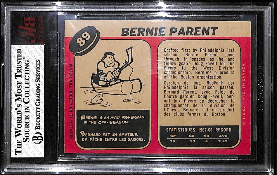 1968-69 O-Pee-Chee Bernie Parent #89 BVG 5 EX