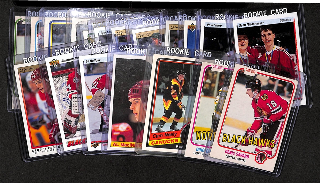 Lot Of 20 Hockey O-Pee-Chee Rookie Cards w. Denis Savard