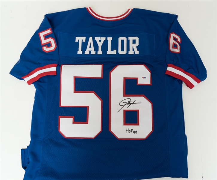 Lawrence Taylor Signed & Inscribed New York Giants Jersey - PSA/DNA