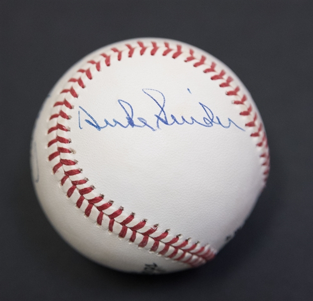 Willie, Mickey, & The Duke Signed Baseball - JSA