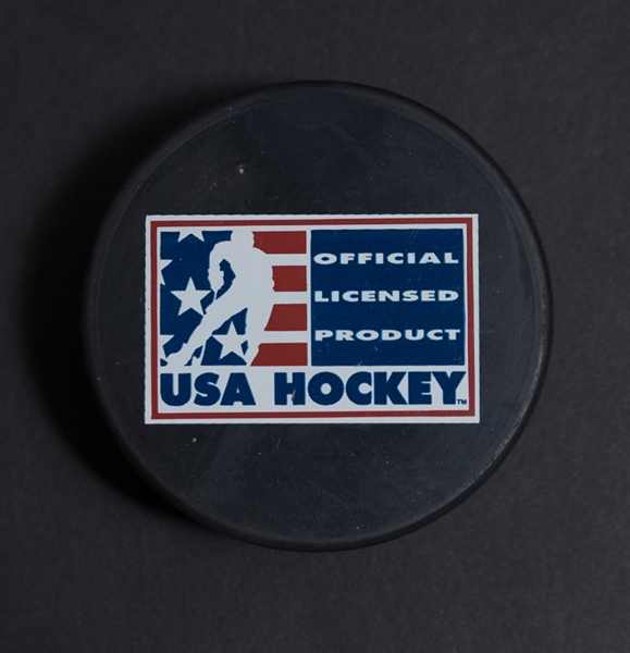USA Hockey Signed Hockey Puck: Craig - Eruzione - Brooks (Coach) Miracle On Ice - JSA