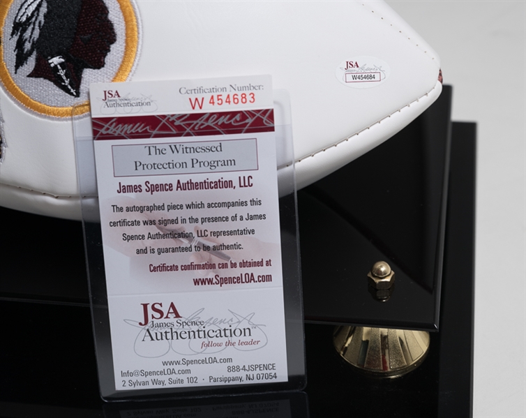 Alfred Morris Signed Redskins Logo Football w. Case - JSA