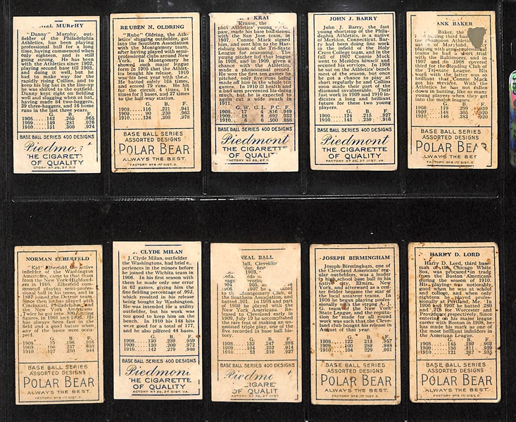 Lot of 10 1911 T205 Cards w. Baker