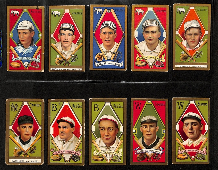 Lot of 10 1911 T205 Cards w. Bender