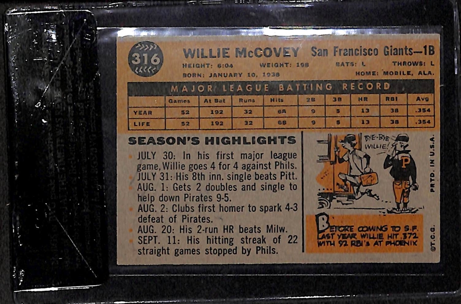 1960 Topps Willie McCovey Rookie Card BVG 5