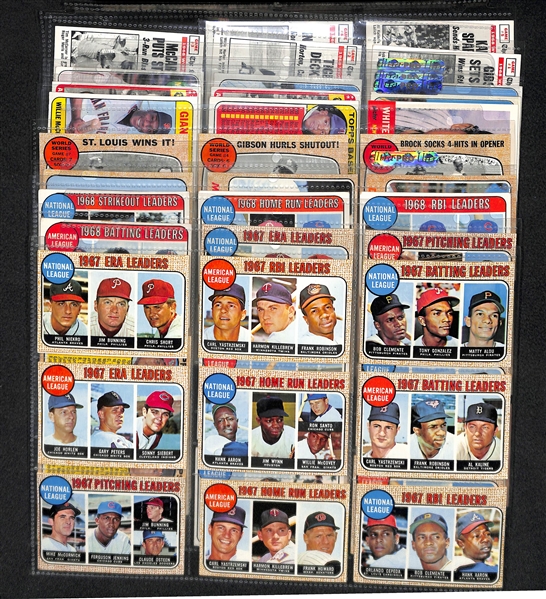 Lot Of 85 1968 & 1969 Topps Star Baseball Cards