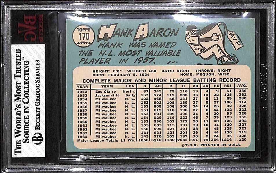 1965 Topps #170 Hank Aaron BVG 5