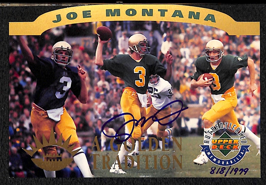 Joe Montana Signed 1995 Upper Deck Oversized 3 x 5 Card - JSA