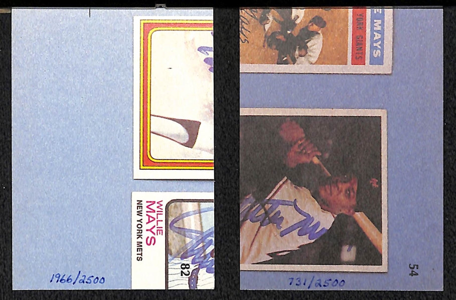 Lot Of 2 Willie Mays Signed Cards